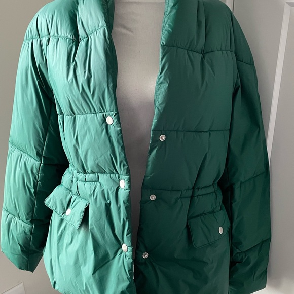 J. Crew Alps Signature Puffer Jacket Spruce Green sz L - Picture 4 of 9